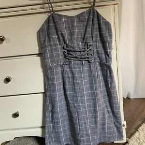 Black & white plaid dress